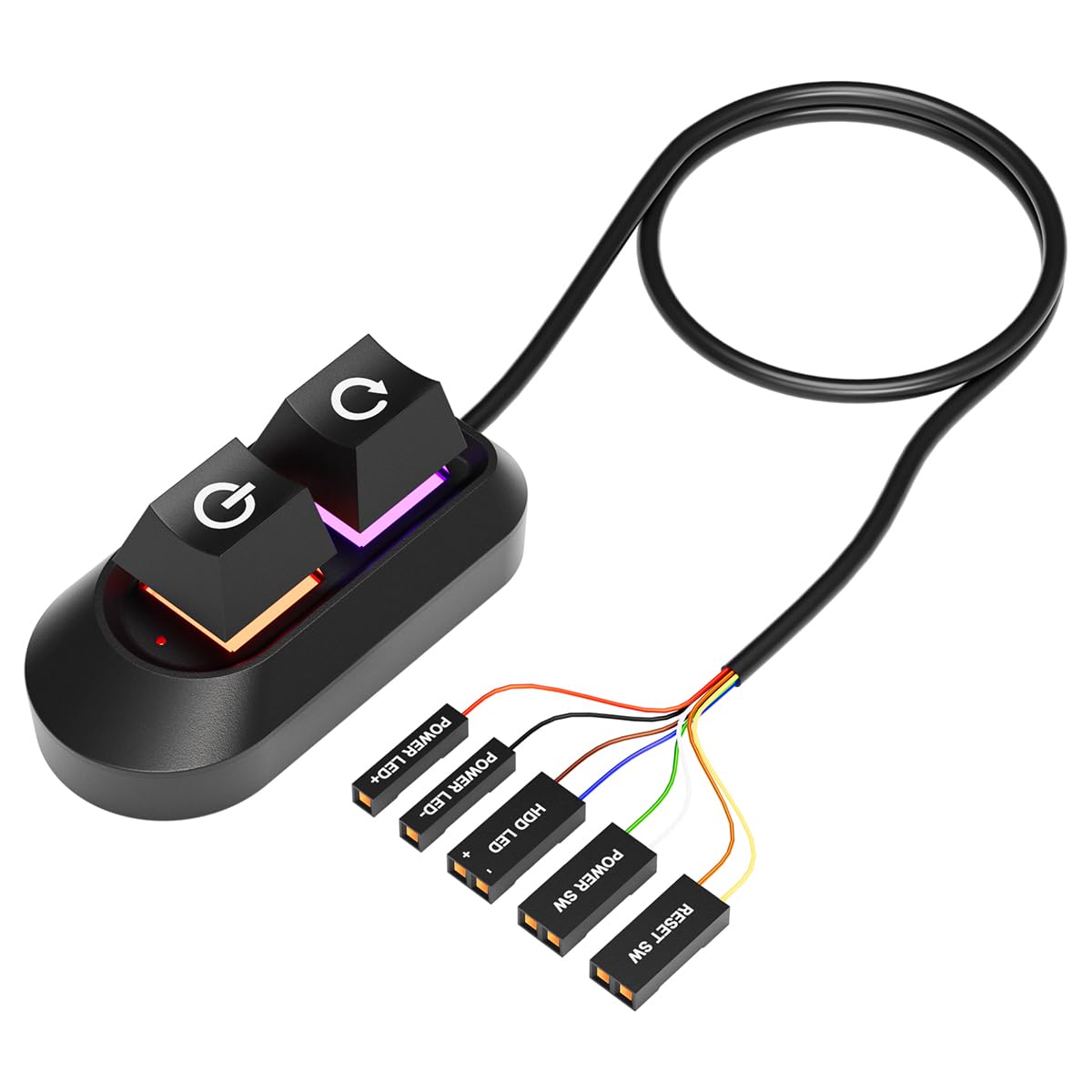 Verilux LED Desktop Power Button 2 in 1 Power Button Restart Button On/Off PC Power Button Desktop LED Power Button Key Key External PC Power Button Restart Button Verilux LED Desktop Power Button 2 in 1 Power Button Restart Button On/Off PC Power Button Desktop LED Power Button Key Key External PC Power Button Restart Button
